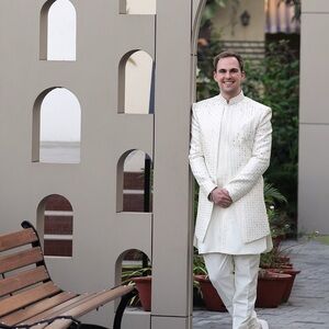Men's White Indian Wedding Outfit
